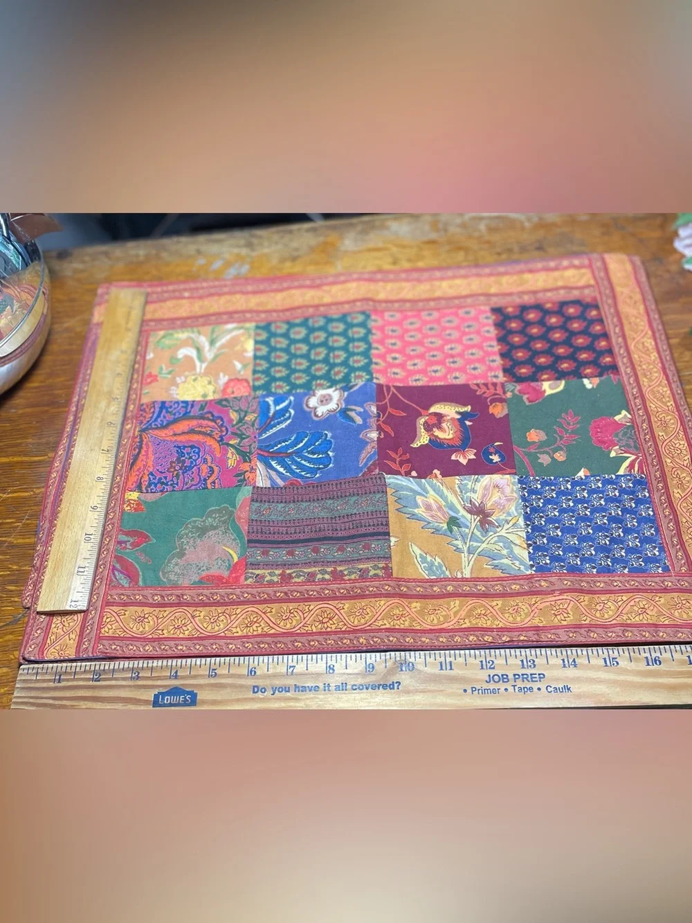 Vintage Pier 1 Indian Patchwork placemats set of 4
